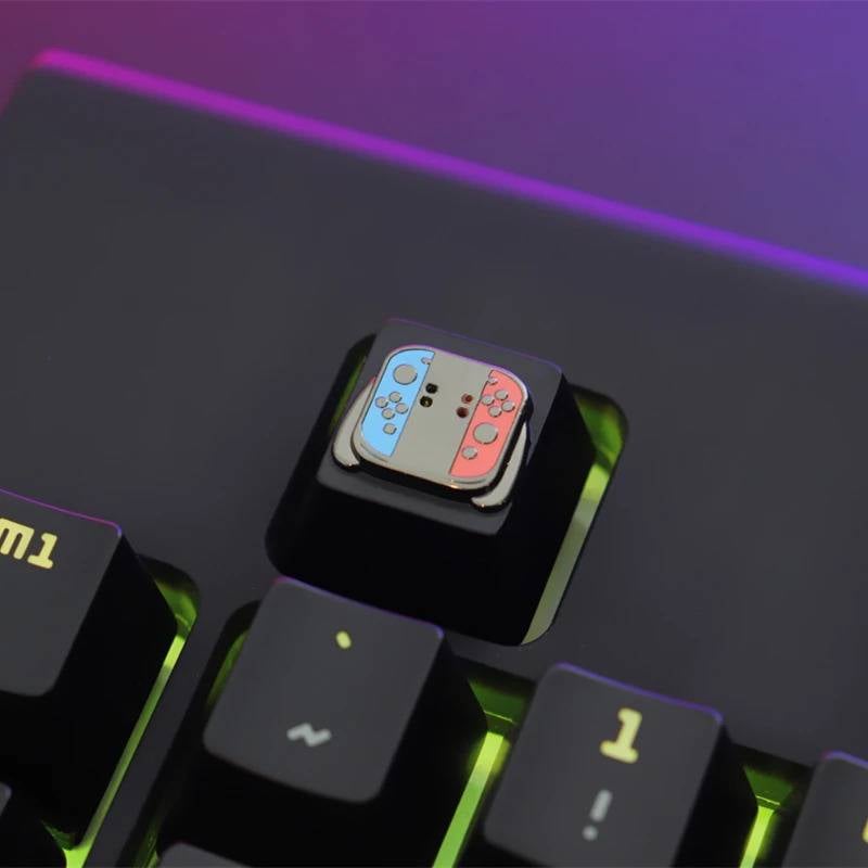 Zinc-plated Aluminum Artisan R4 Keycaps - Nintendo