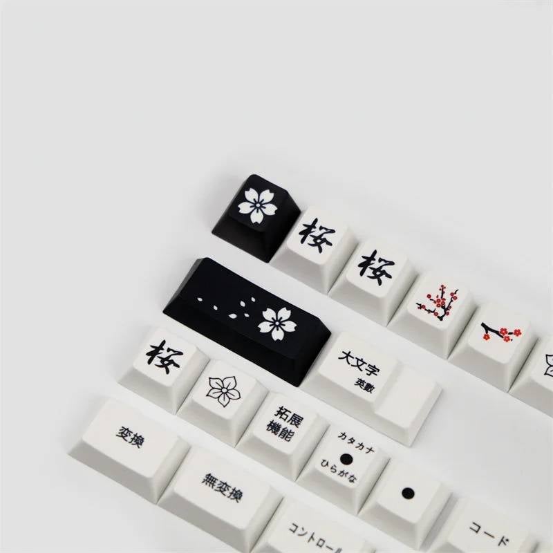 Minimalist White Keycaps 125 Keys - JP - Cherry