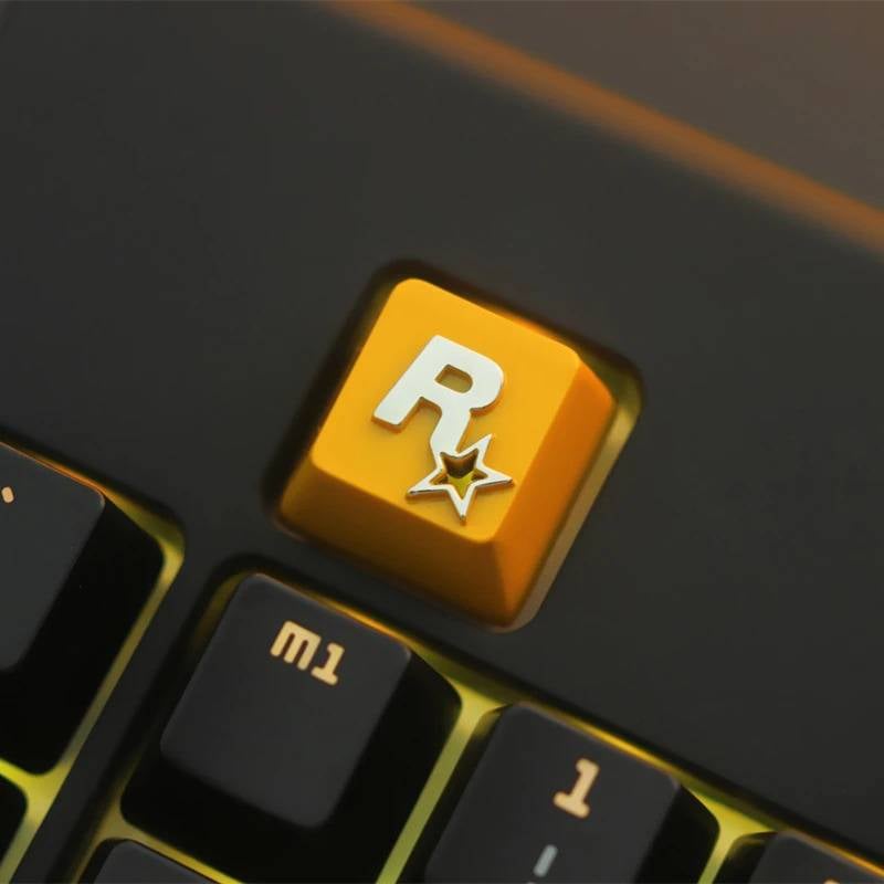 Zinc-plated Aluminum Artisan R4 Keycaps - Rockstar