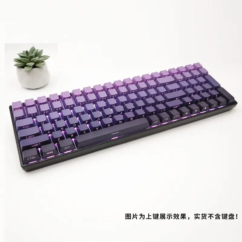 134 KEys Gradient Side Engraved Keycaps - Purple