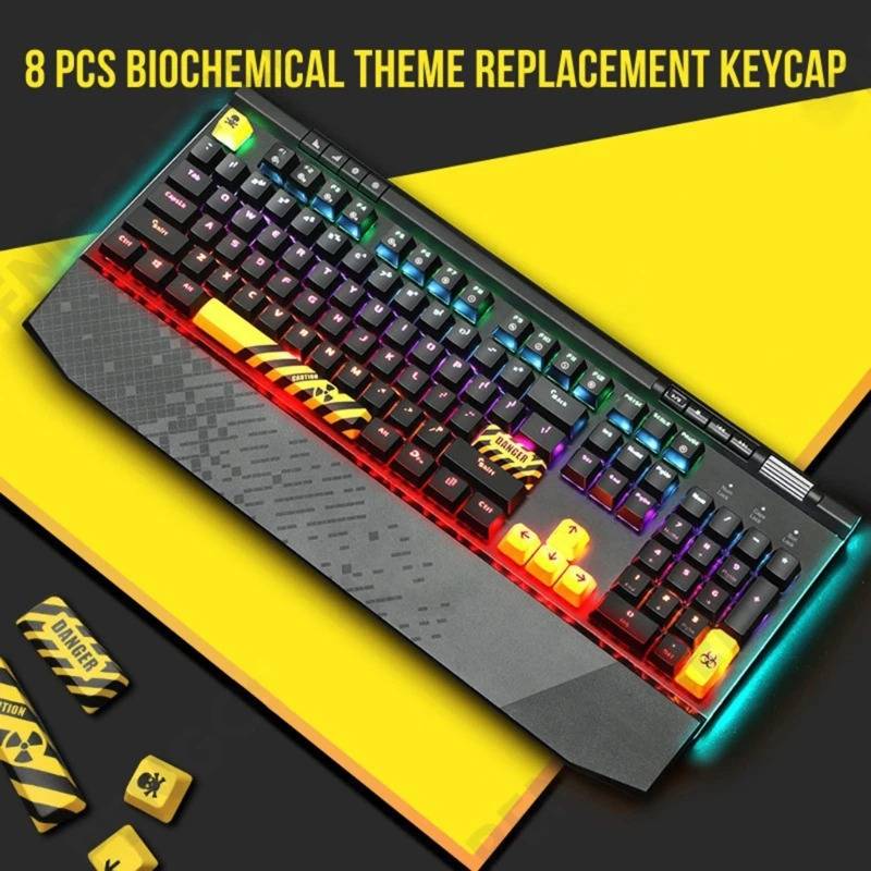 PBT 8pcs Set With Spacebar- Caution