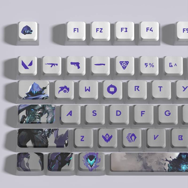 Valorant Themed Pudding Keycaps - OMEN