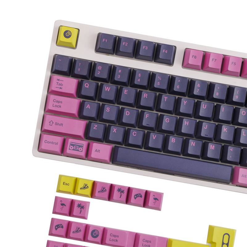 GMK Retrowave 142 Keys - Cherry