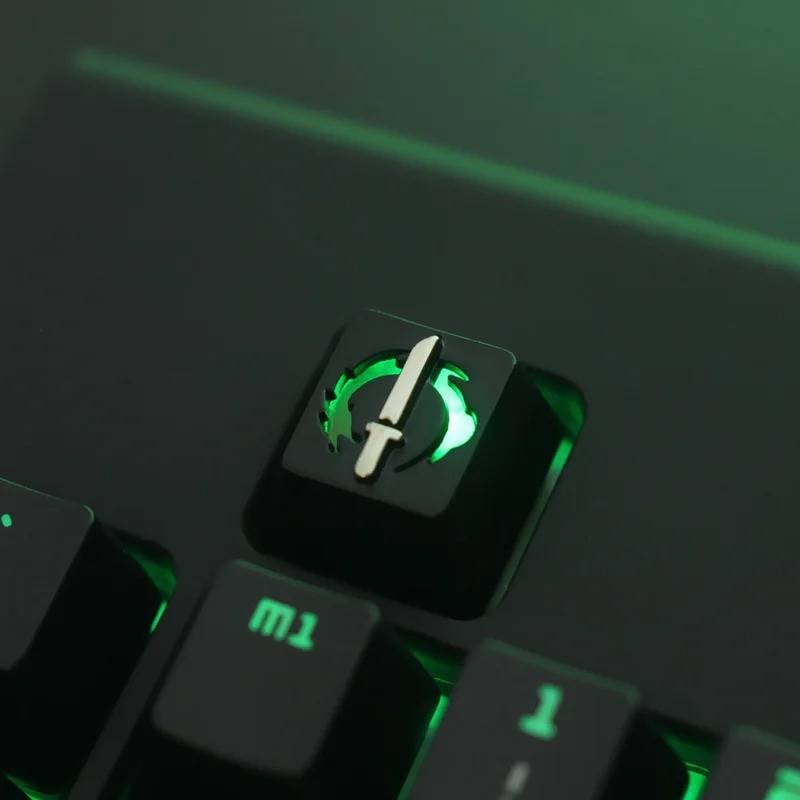 Zinc-plated Aluminum Artisan R4 Keycaps - Overwatch - Genji