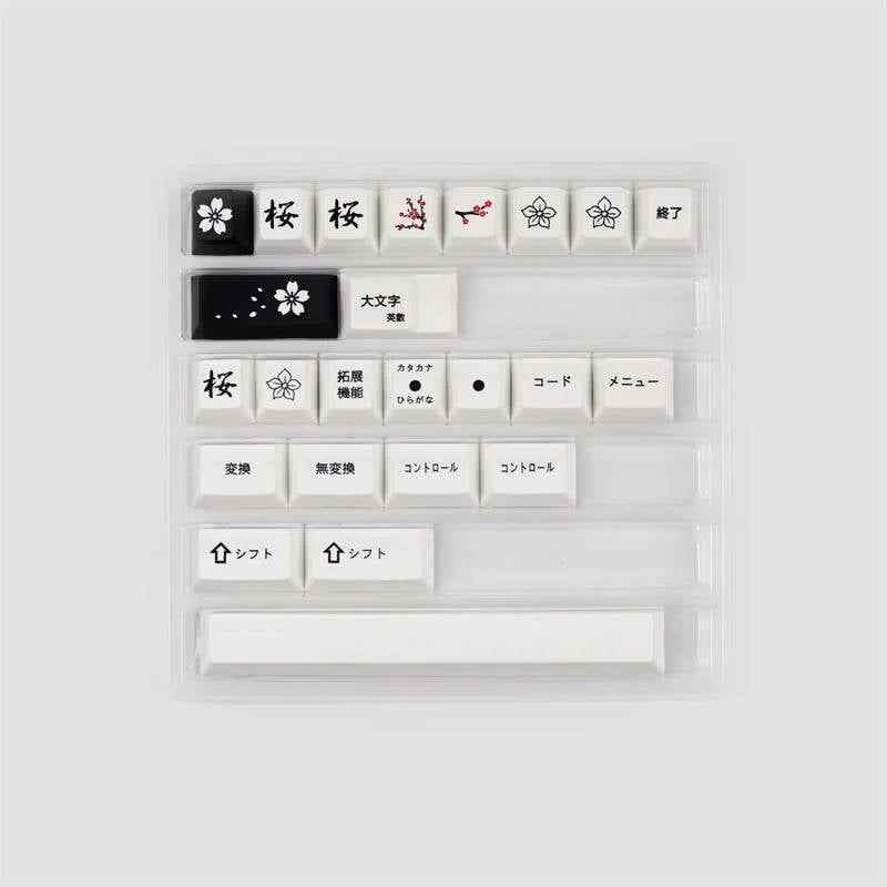 Minimalist White Keycaps 125 Keys - JP - Cherry