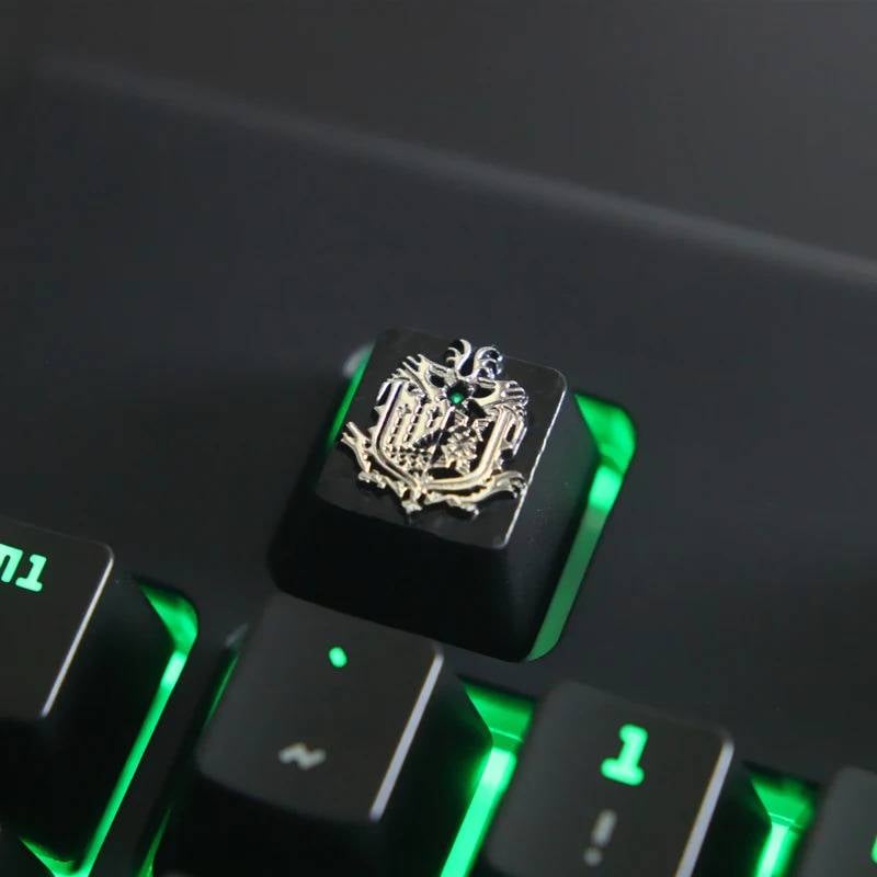 Zinc-plated Aluminum Artisan R4 Keycaps - Monster Hunter