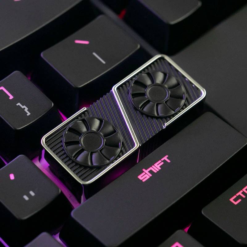 Zinc-plated Aluminum Artisan ENTER Keycaps - RTX 3060Ti