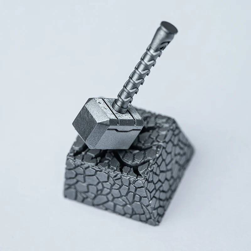 2In1 Resin Thor Hammer Baclit Artisan Keycaps