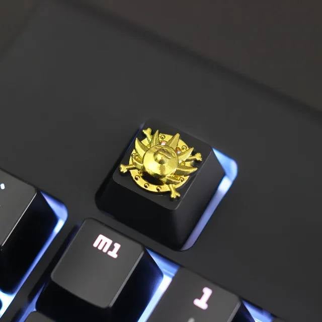 Zinc-plated Aluminum Artisan R4 Keycaps - One Piece - Thousand Sunny