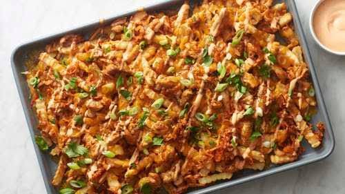 Chicken kimchi fries