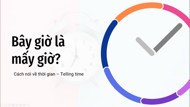 Bài 5: Hỏi giờ (Telling time)