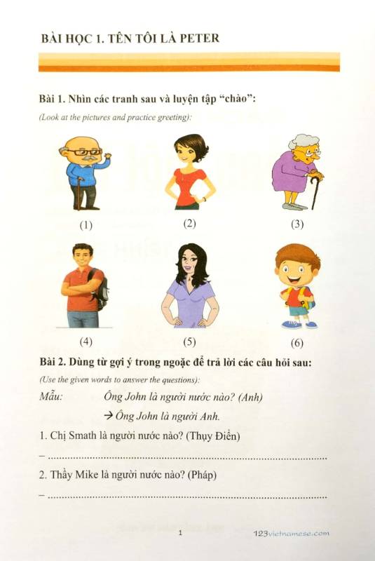 Bài Tập Tiếng Việt 123 Cho Người Nước Ngoài - Trình Độ A