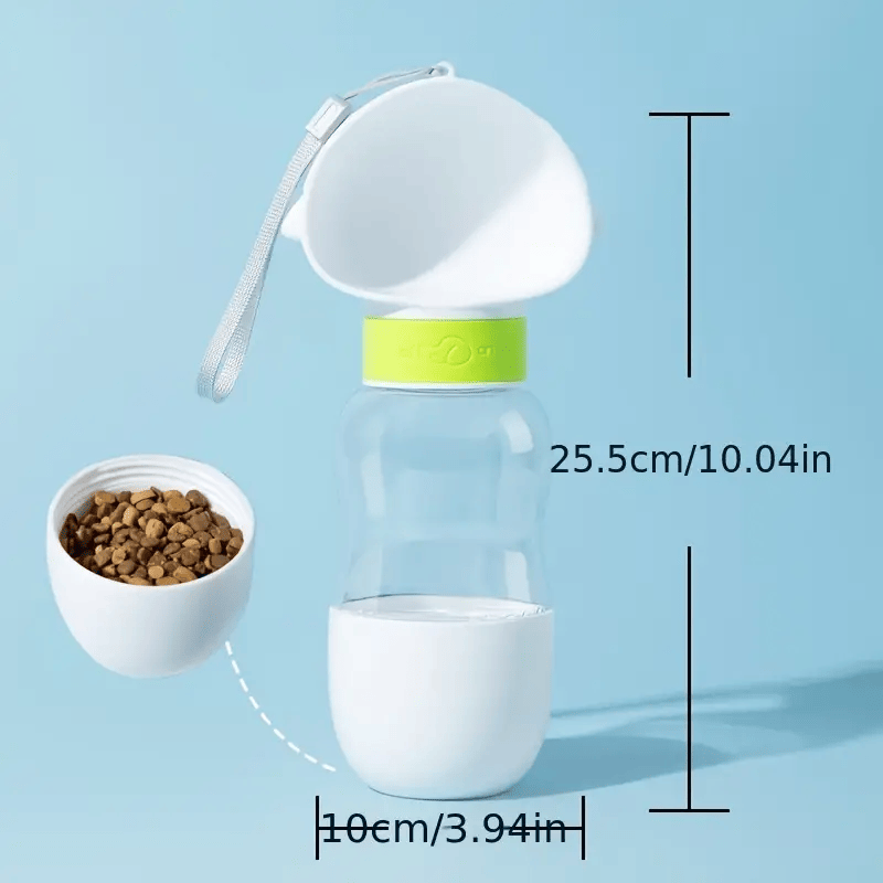 Botella dispensadora de agua y alimento