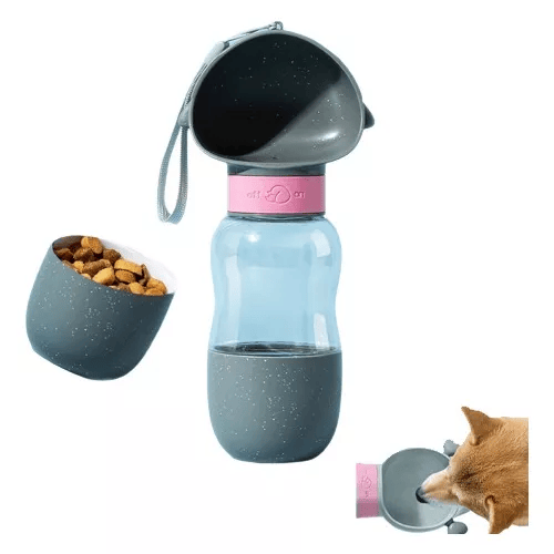 Botella dispensadora de agua y alimento