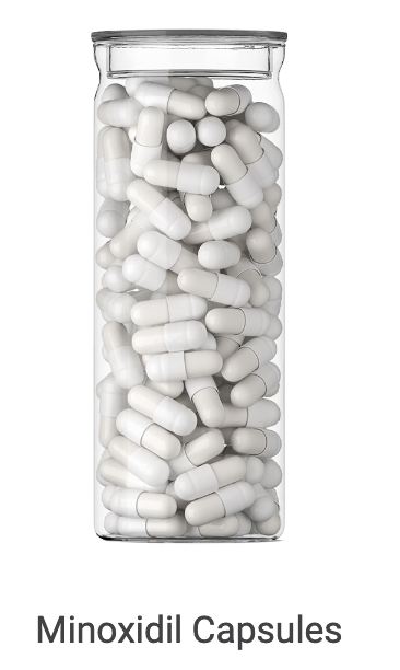 Minoxidil 0.5 mg, 1mg y 2mg cápsulas o tabletas #60