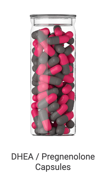 DHEA / Pregnenolone (Immediate Release / Slow Release) 25/25 mg, 25/50 mg y 50/100 mg #30 cápsulas