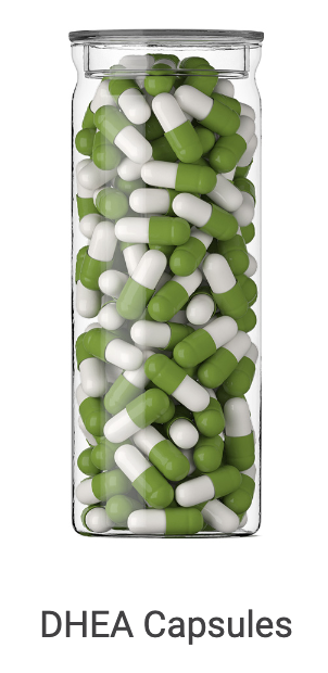 DHEA (Liberación inmediata/liberación lenta) Cápsulas 5 mg,10 mg,15 mg, 20 mg, 25 mg, 50 mg, 75 mg y 100 mg #30 capsulas