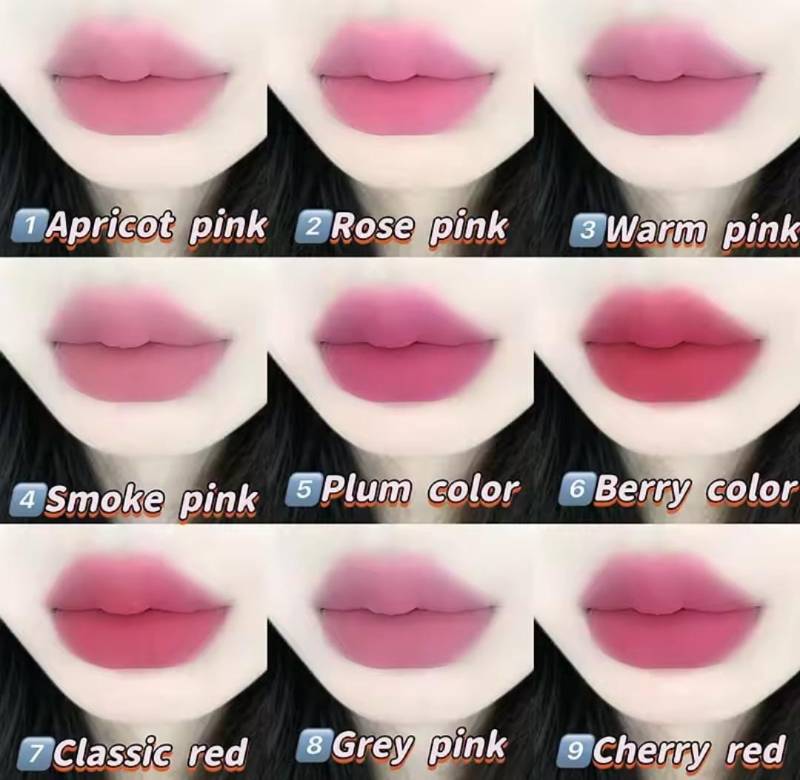 Paleta de labiales aterciopelado
