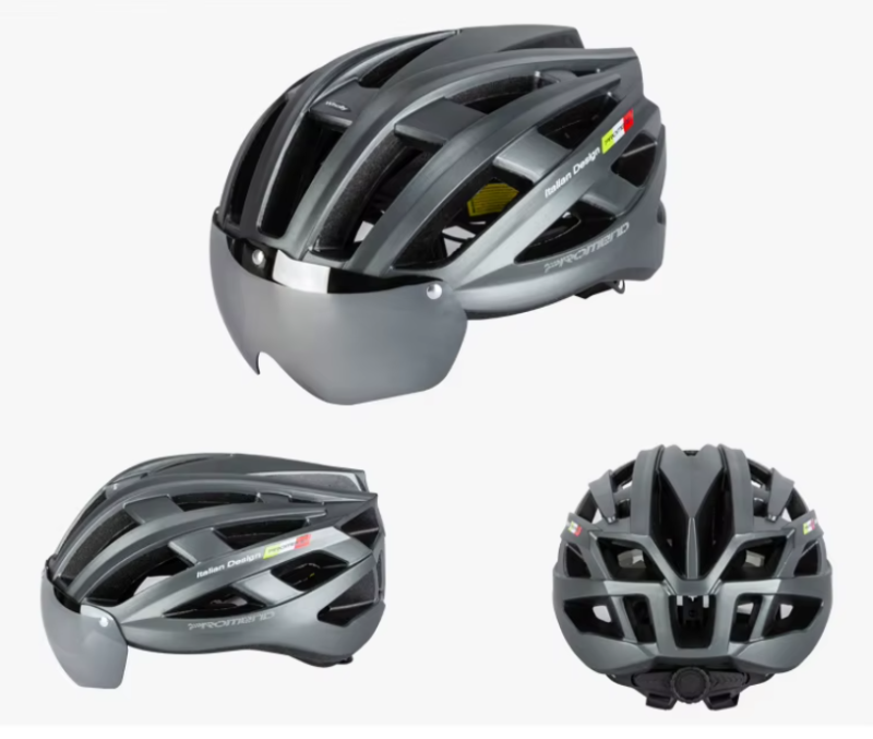 Casco con lente imantado Promend NEGRO -CNLIPRO