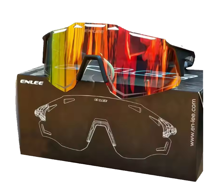 Lentes Enlee negros - rojos-LELNR