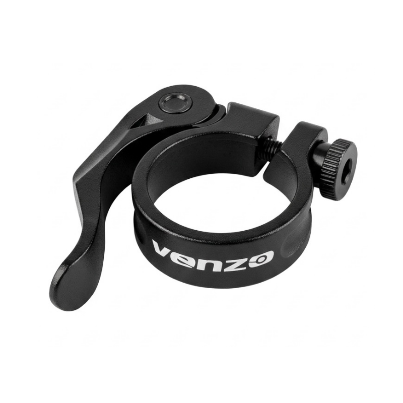 Abrazadera de Tubo De Asiento Venzo con Bloqueo Negro/Blanco