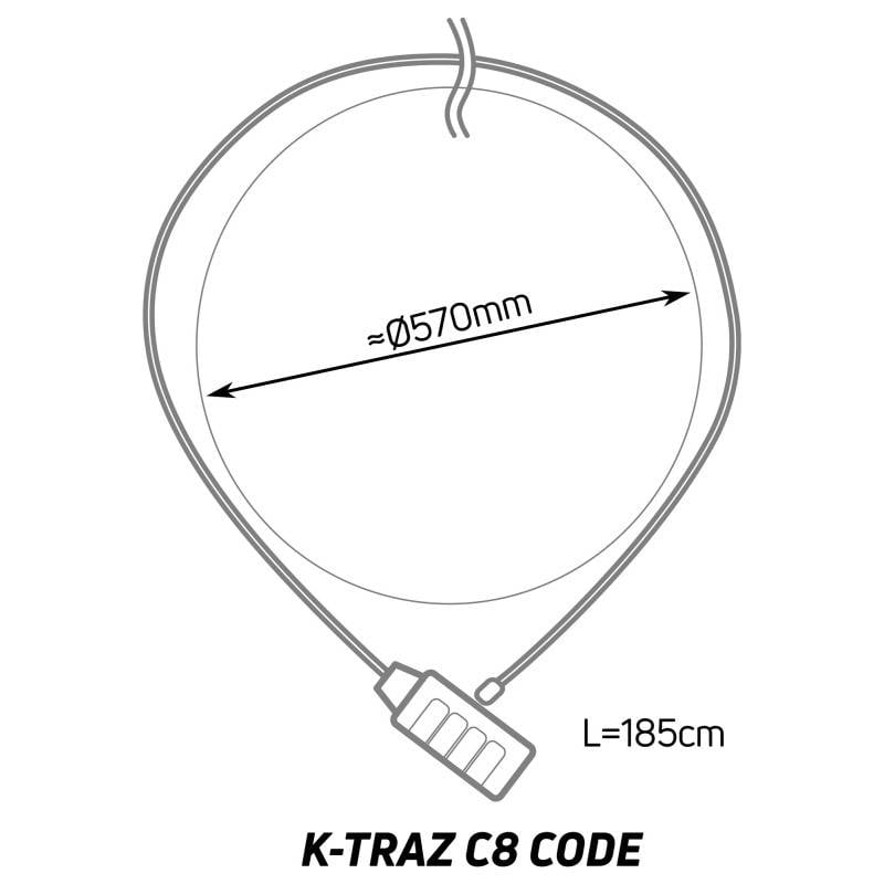 Candado Antirobo Zefal K-Traz C8 Code 185cm