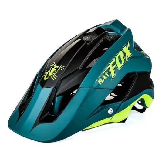 Casco Bat Fox Verde Con Floresente