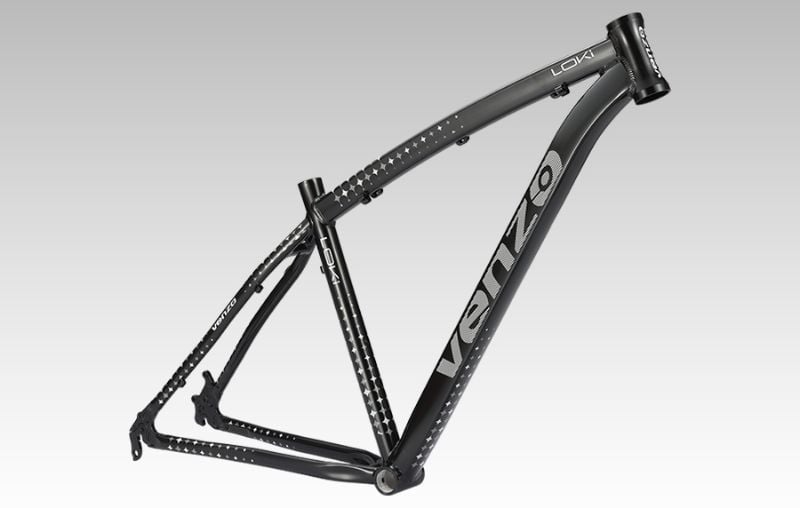 Cuadro 29 Venzo Loki Aluminio QR Caja de Direccion Overside Negro/Gris/Blanco
