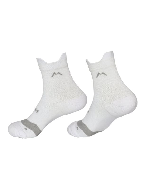 Medias Kom Con Amortiguacion Running Pro Media Caña Blanco