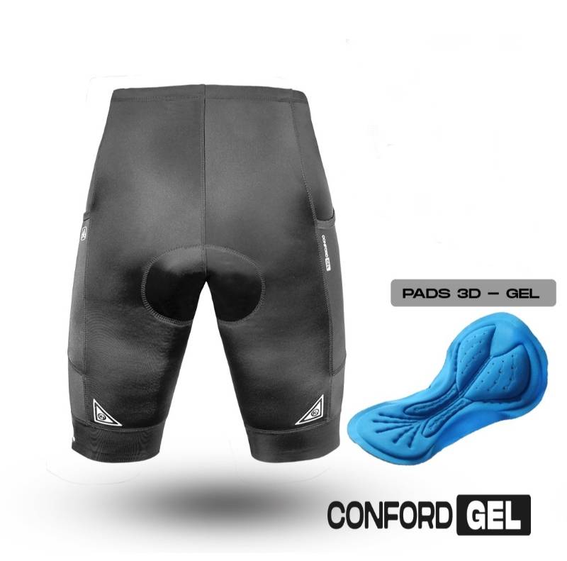 Licra K1 Conford-Gel Caballero Corta Sin Tirantes Negro