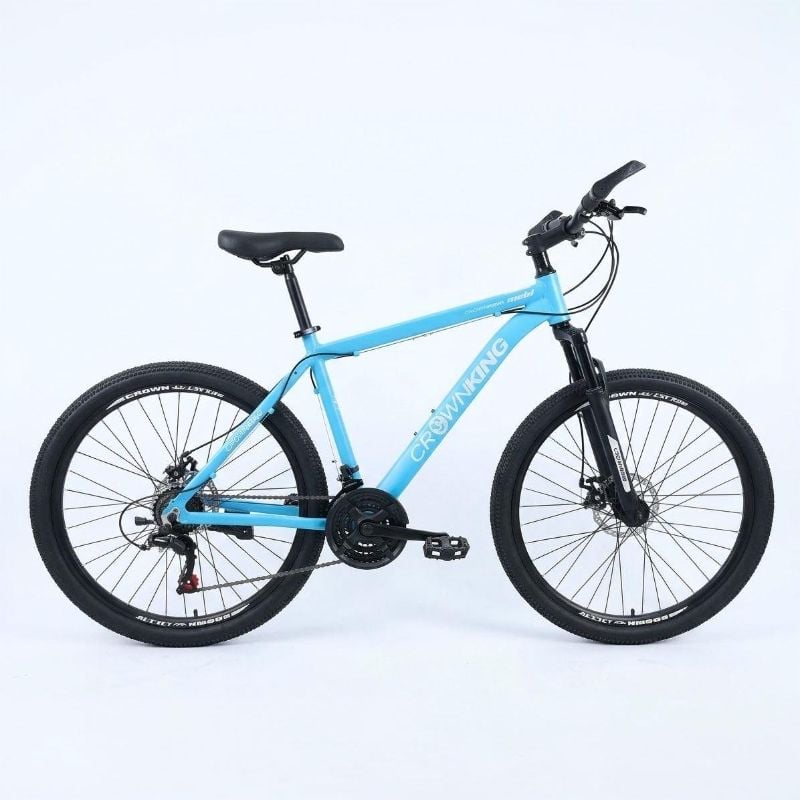 Bicicleta 26 Crown King MTB Aluminio 21 Velocidades Azul Claro