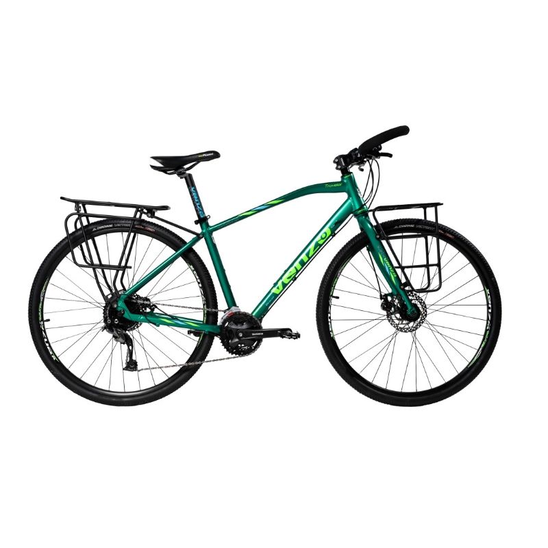 Cuadro 700 Venzo Traveler Aluminio/Horquilla Aluminio y Porta Equipaje Verde