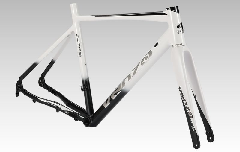 Cuadra 700 Venzo Elite X7 Aluminio/Horquilla Carbono Eje Pasante Blanco/Negro