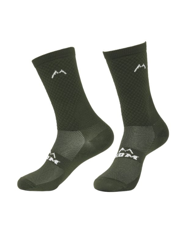 Medias Kom Fantasy Pro Ciclismo Running 25 Verde Militar