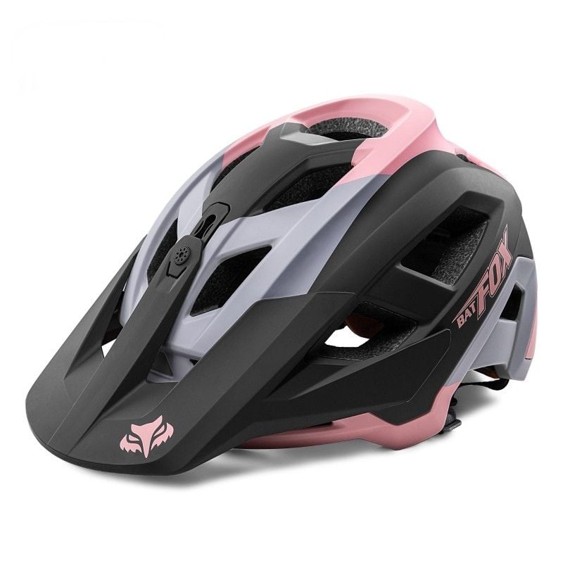Casco Bat Fox Negro Rosado Gris