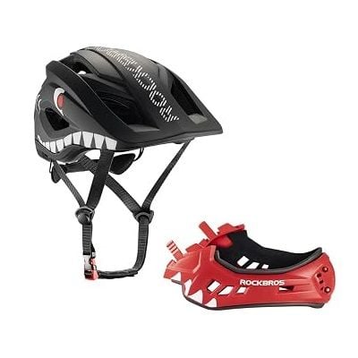 Casco Rockbros Integral de Niño Negro/Rojo