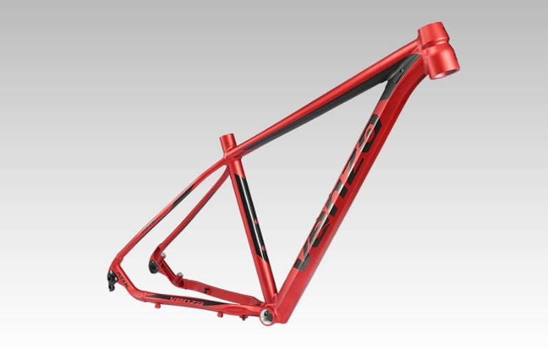 Cuadro 29 Venzo ATIX Aluminio Eje Pasante Caja de Direccion Conica Negro/Rojo