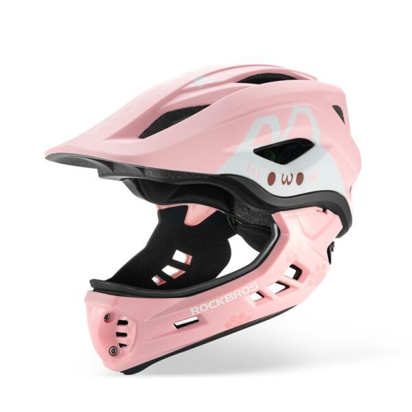 Casco Rockbros Integral de Niño Rosado