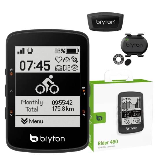 Ciclo Computador Bryton Rider 460 + Sensor Candece + Banda Cardiaca