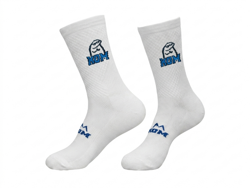 Medias KOM Full Estilo Ciclismo Running Blanco