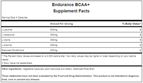 Endurance BCAA+ Hammer 120 Caps