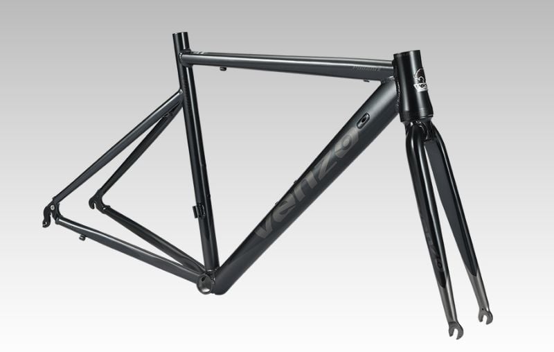 Cuadro 700 Venzo Phoenix Aluminio/Horquilla Aluminio Caja de Direccion Conica Negro/Gris