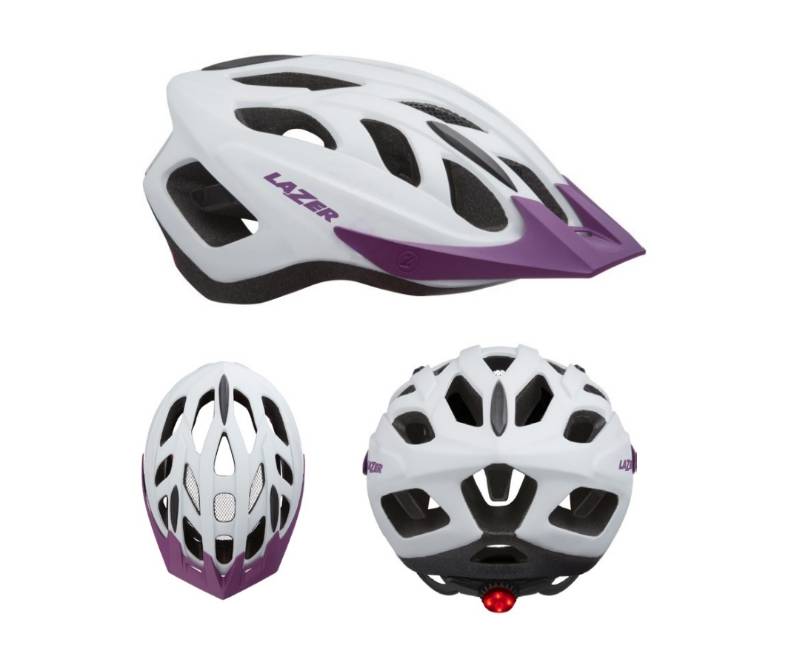 Casco Lazer J1 Blanco y Rosado Talla Unica (52-56cm)