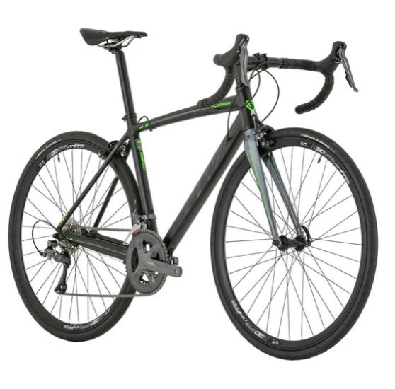 Bicicleta 700 Ruta GW Flamma 2x8 Velocidades Negro/ H Gris Talla L