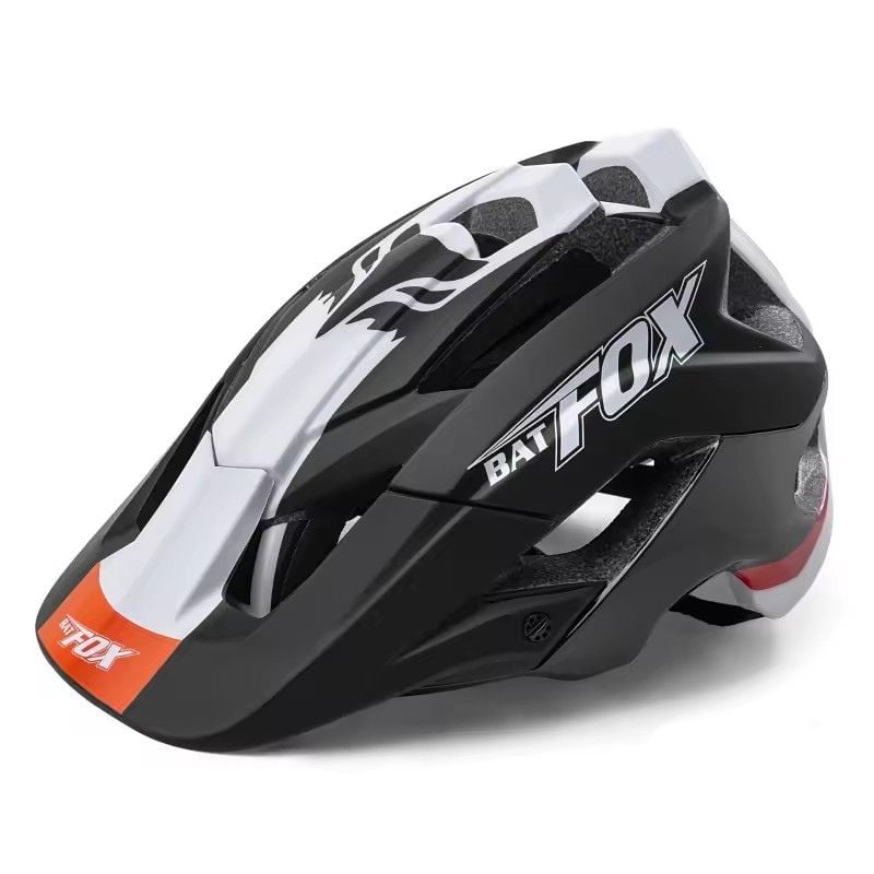 Casco Bat Fox Negro Blanco Naranja