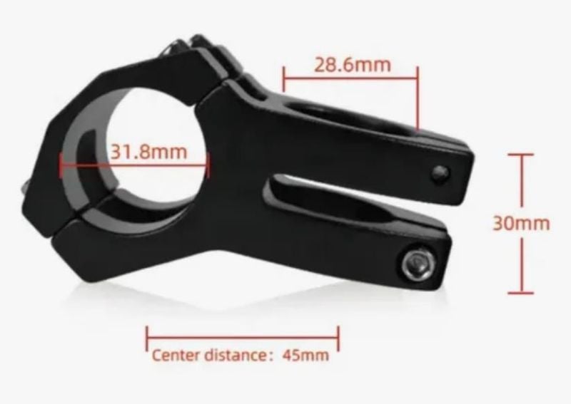 Potencia Wake 45mm 31.8 Negra