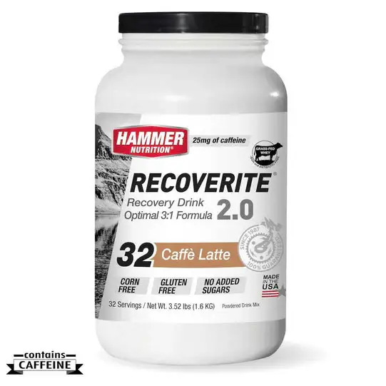 Hammer Recoverite Cafe Latte 25 mg Cafeina (32 Servcios)