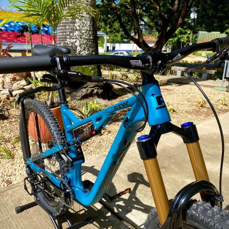 Bicicleta 29 BTW 12v Soft Tail Doble Suspension Azul