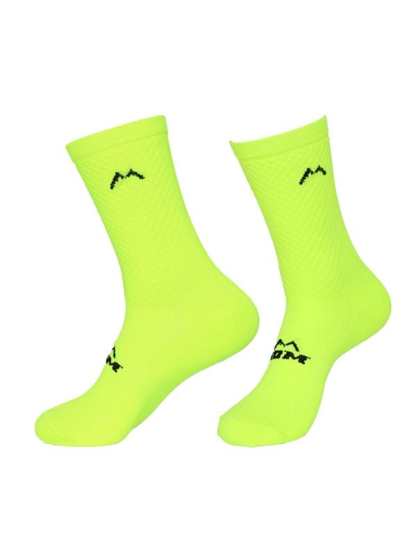 Medias Kom Fantasy Pro Ciclismo Running 38 Verde Neon