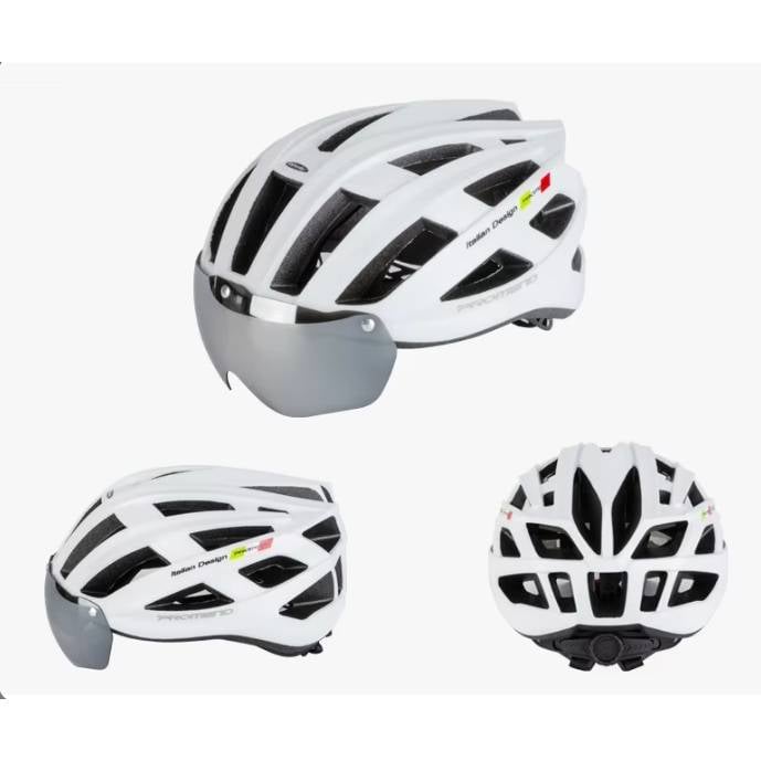 Casco Promend Blanco Con Lentes Imantados